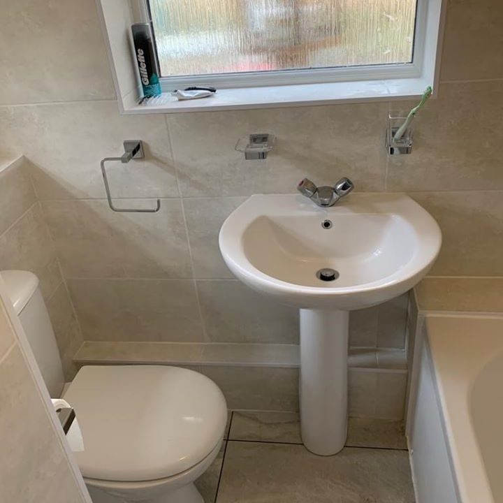 new sink and toilet